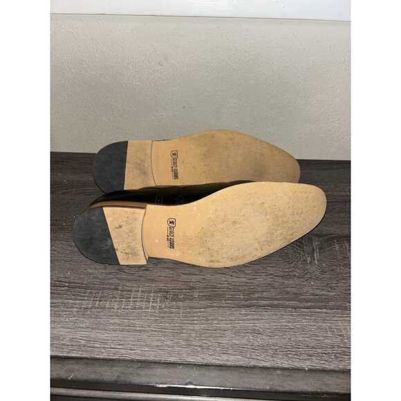 Stacy Adams Black Dunbar Wingtip Oxford Leather Lace Up Dress Shoes Size 13 M - Picture 6 of 8